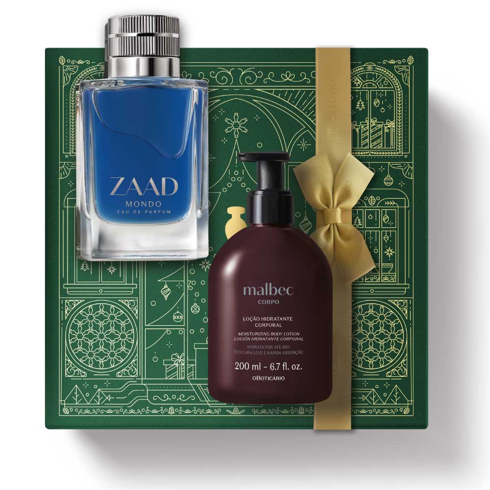 Cofanetto regalo di Natale: profumo Zaad Mondo + Malbec