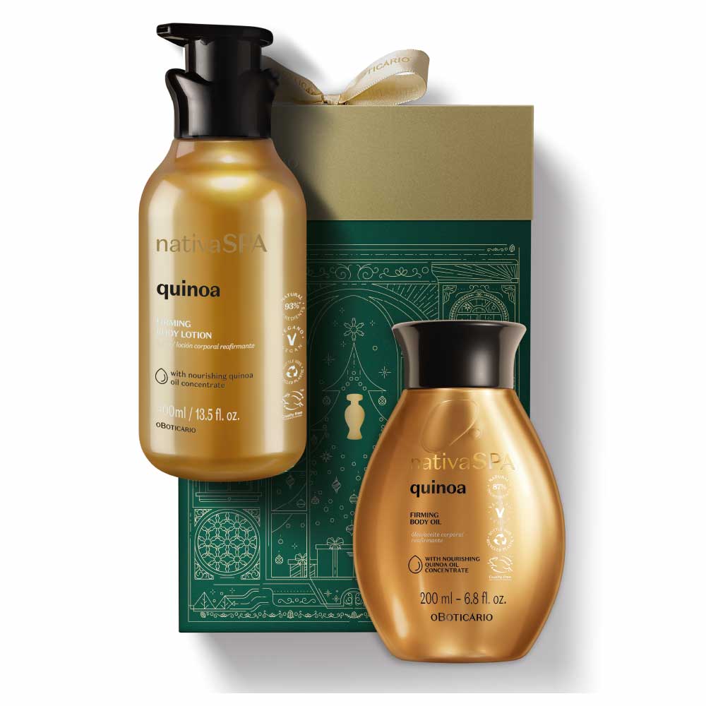 Set regalo natalizio con lozione alla quinoa Nativa Spa