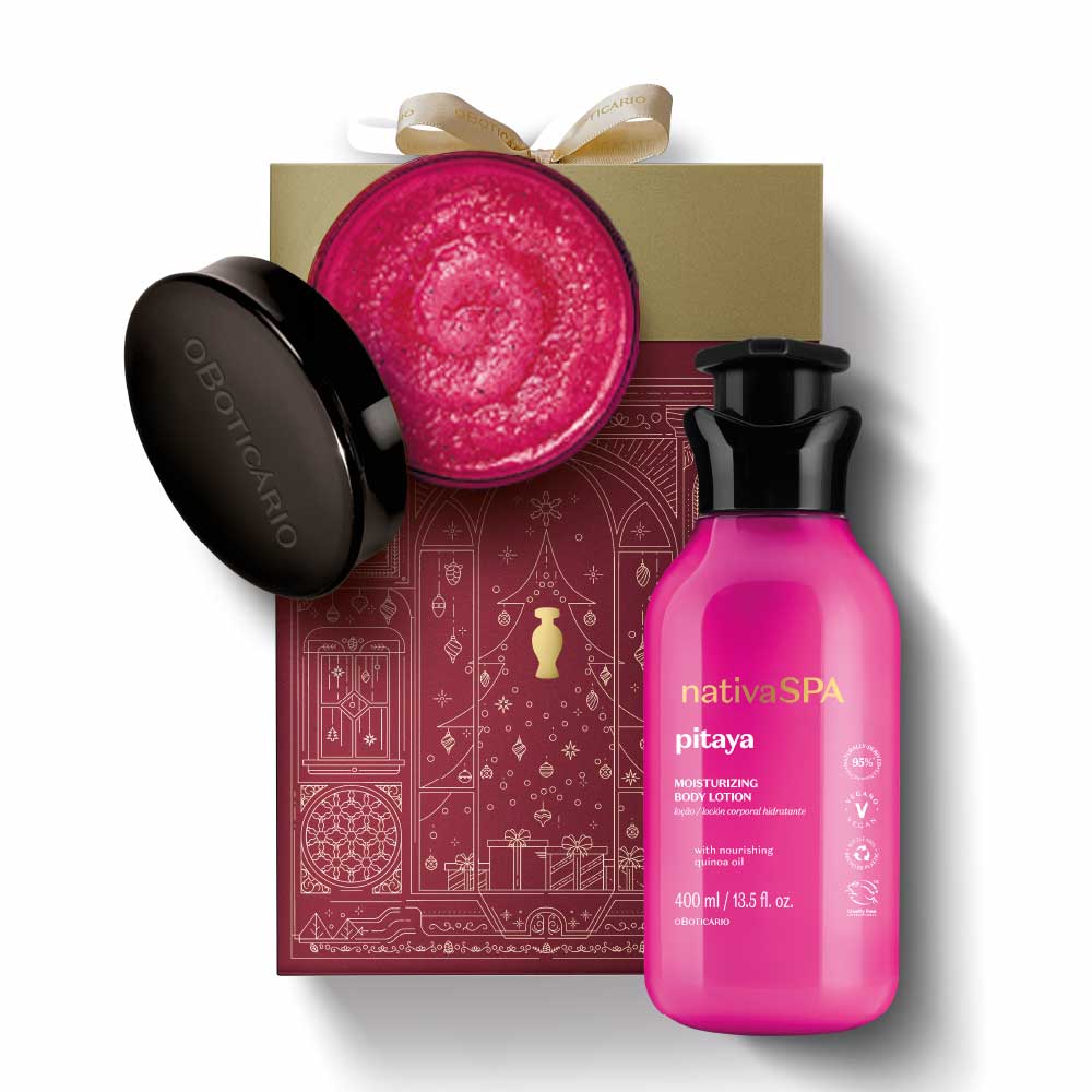 Set regalo di Natale con scrub Pitaya di Nativa Spa