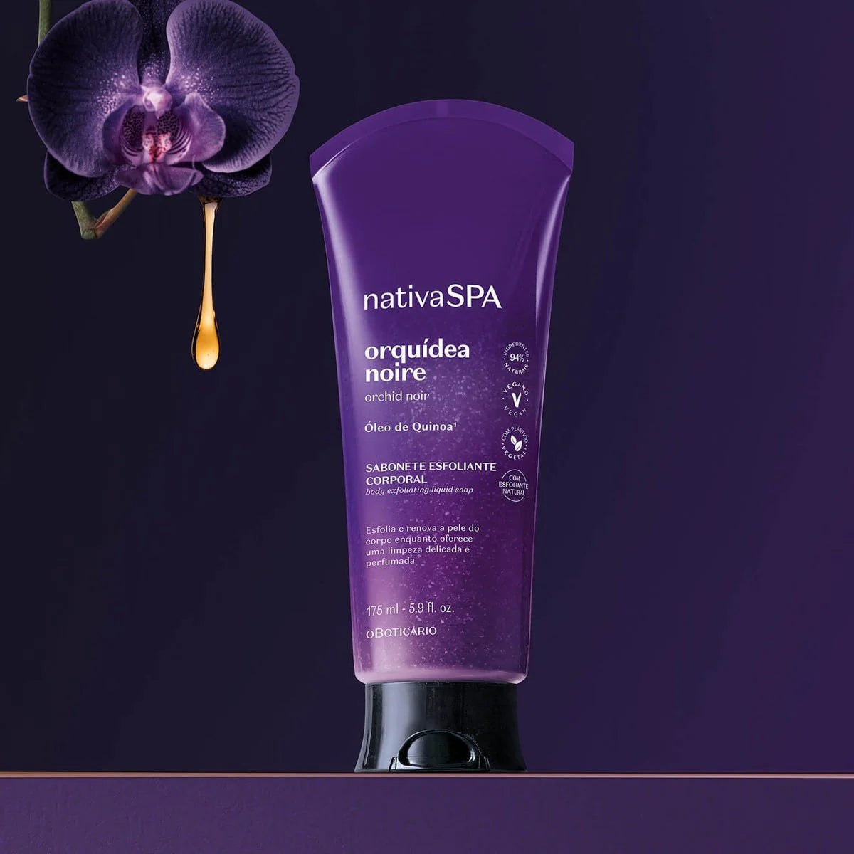 Orchidea Nera Nativa SPA Bagnoschiuma Esfoliante, 175 ml