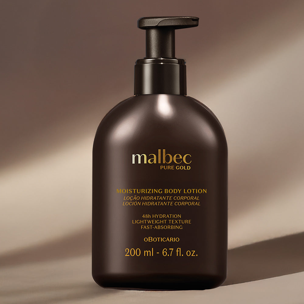 Malbec Pure Gold Lozione idratante, 200 ml