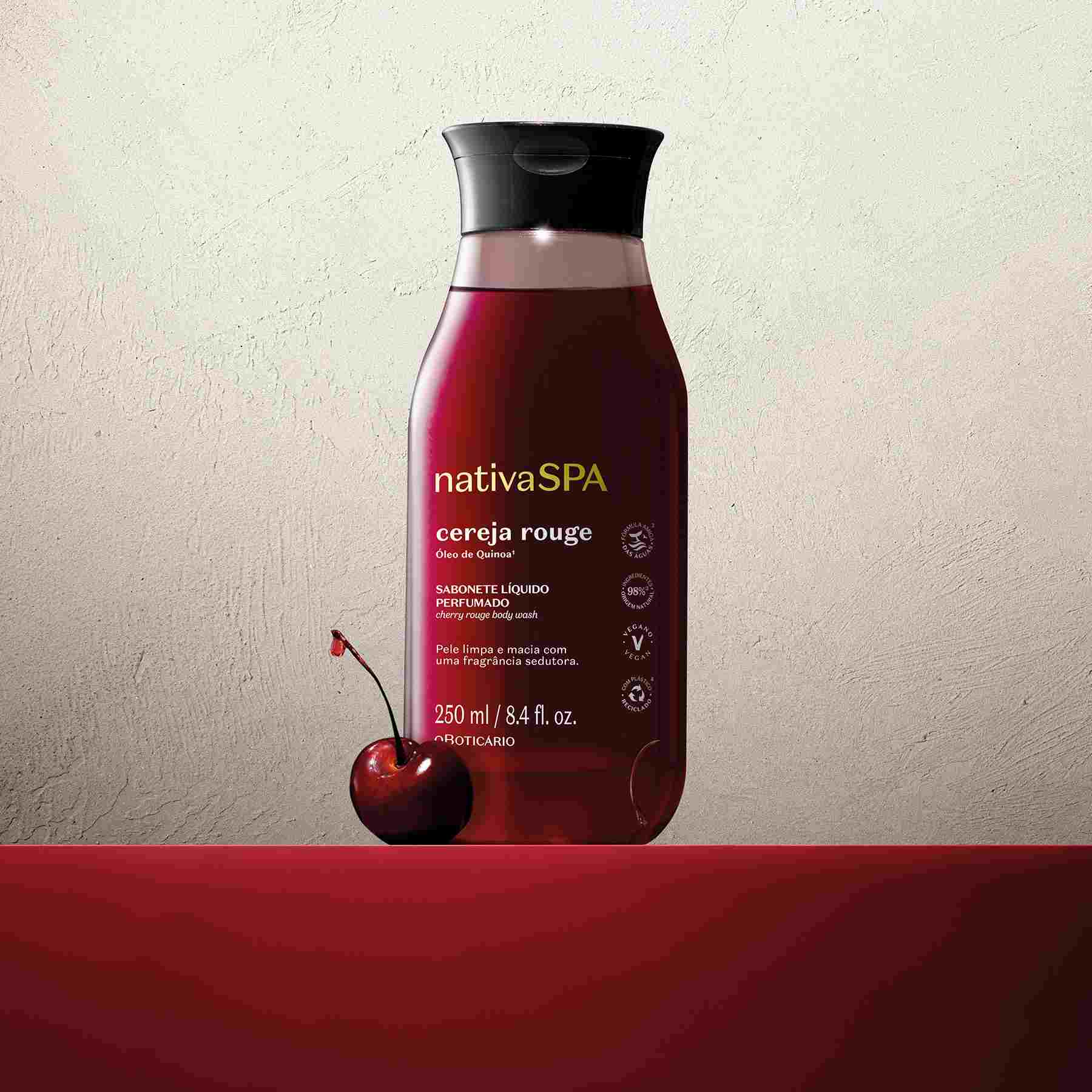 Cherry Rouge Nativa SPA Sapone liquido profumato, 250 ml