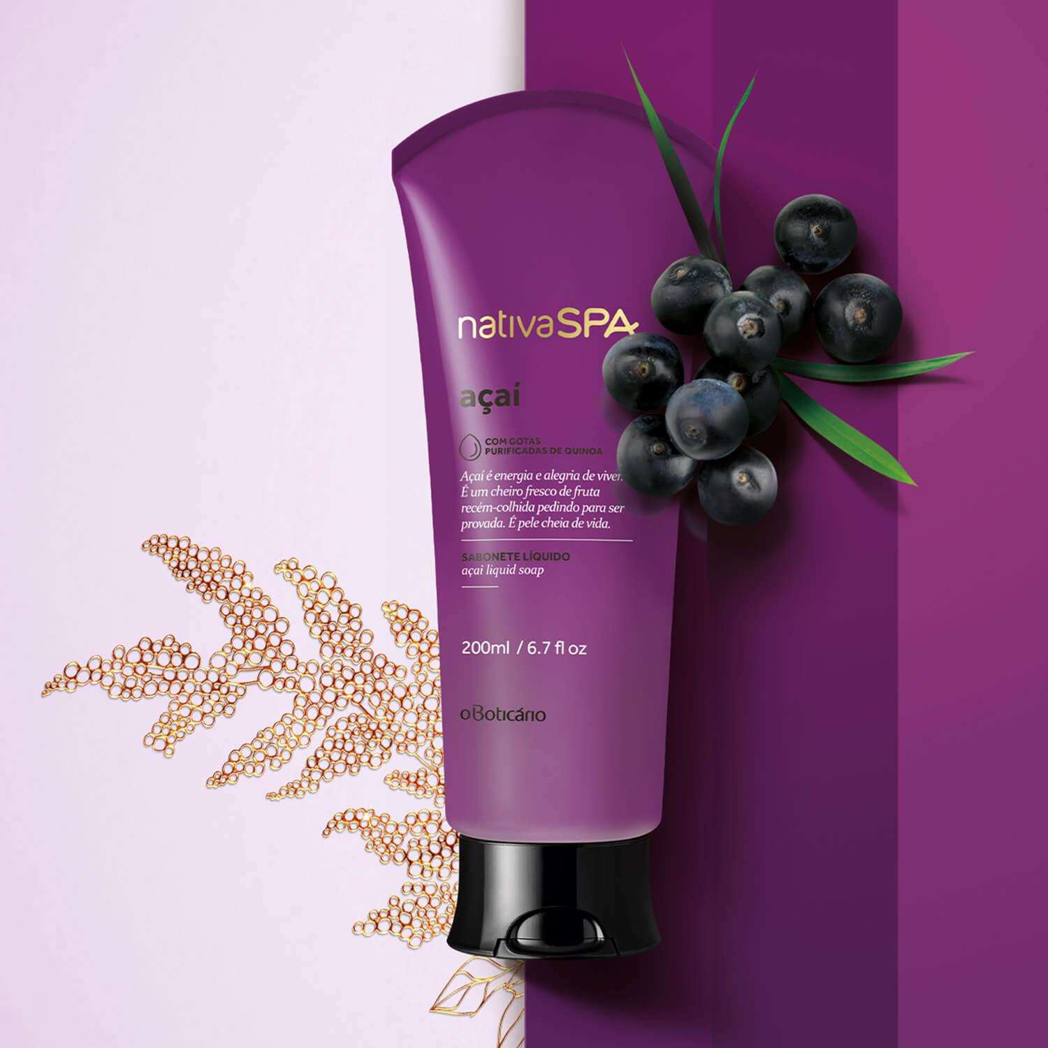 Açaí Nativa SPA Sapone liquido, 200 ml