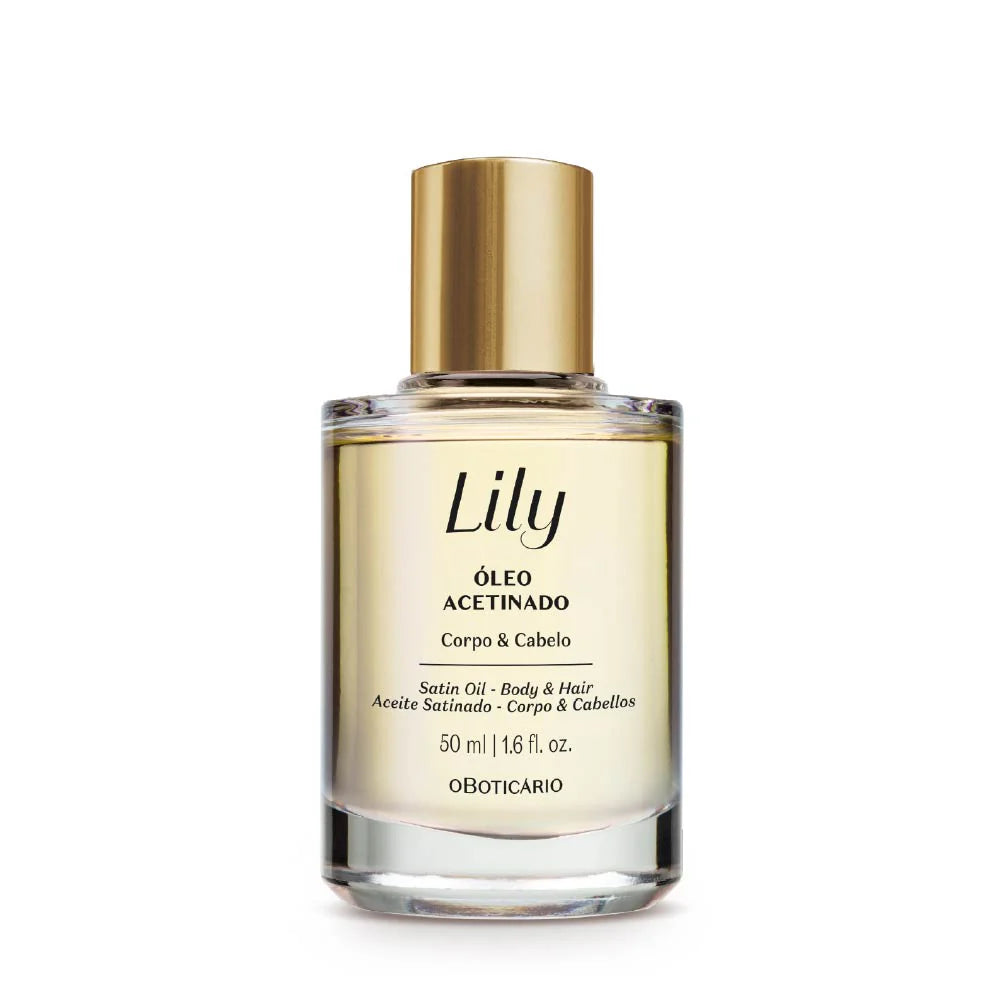 Olio multifunzionale per corpo e capelli Lily Satinato, 50 ml